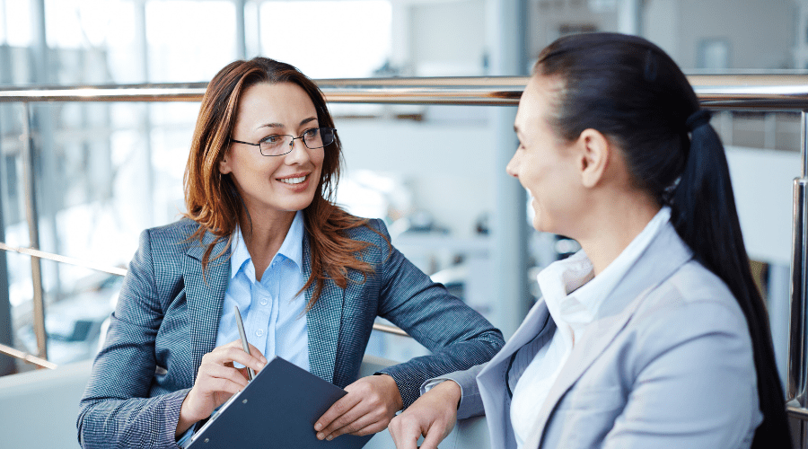 Two accountant in a business meeting